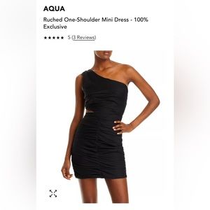 Aqua one shoulder mini dress